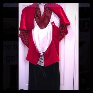 Sexy Red Riding Hood dress with hooded cape